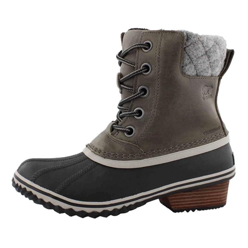 SOREL Slimpack II Lace Women’s Waterproof Boots – Quarry/Black